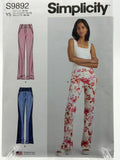 Simplicity S9892 Misses Jeans Sewing Pattern Sizes 18-26 Uncut
