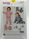 Burda Kids 9349 Toddler Hoodie Jacket, Bomber Jacket & Pants Sewing Pattern Sizes 6M-3