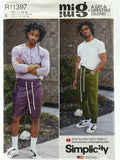Simplicity R11397 Men's Pull-On Pants & Shorts Sewing Pattern XS-XL Mimi G