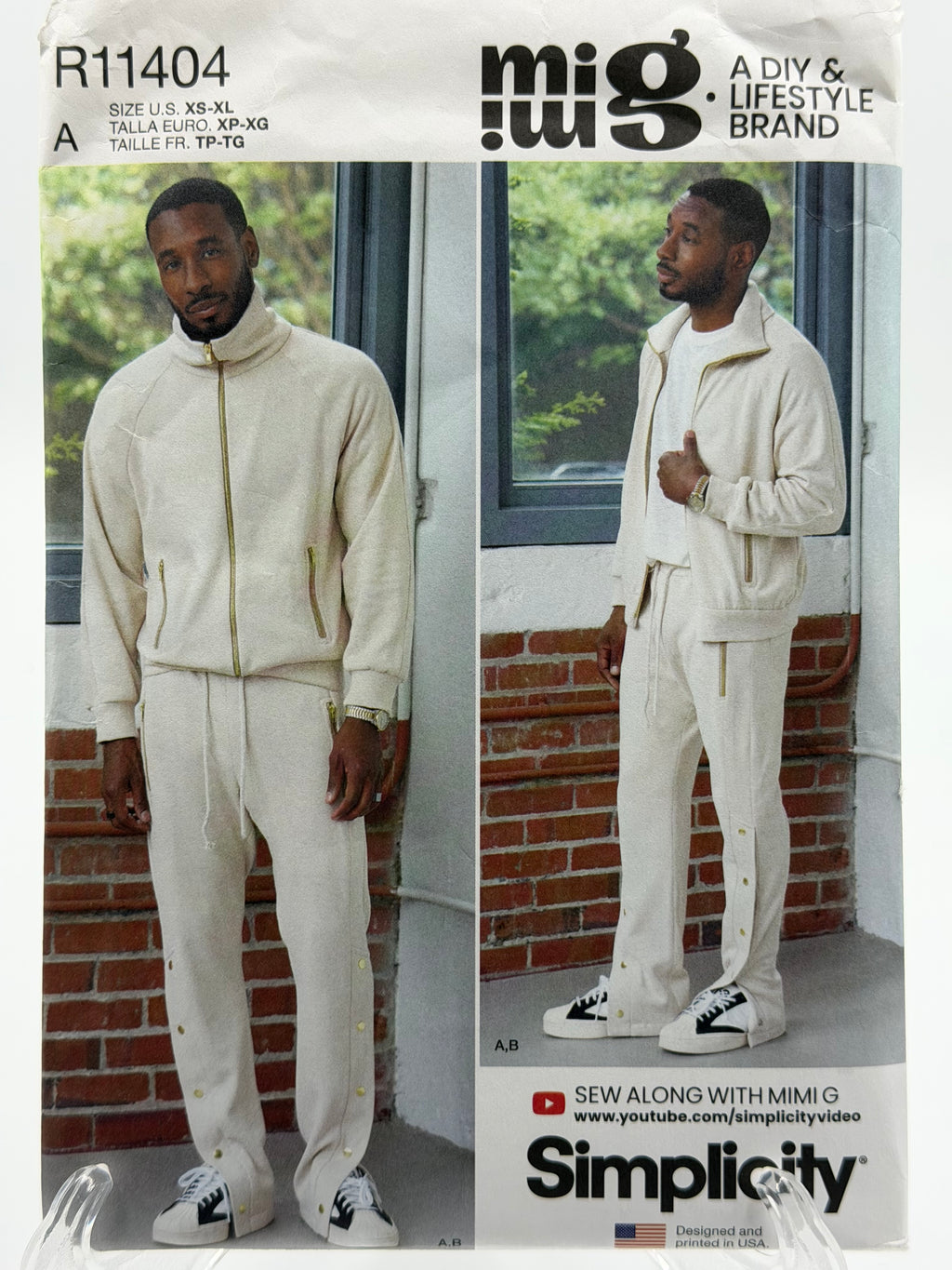 Simplicity R11404 Men's Knit Jacket & Pants Sewing Pattern XS-XL Mimi G