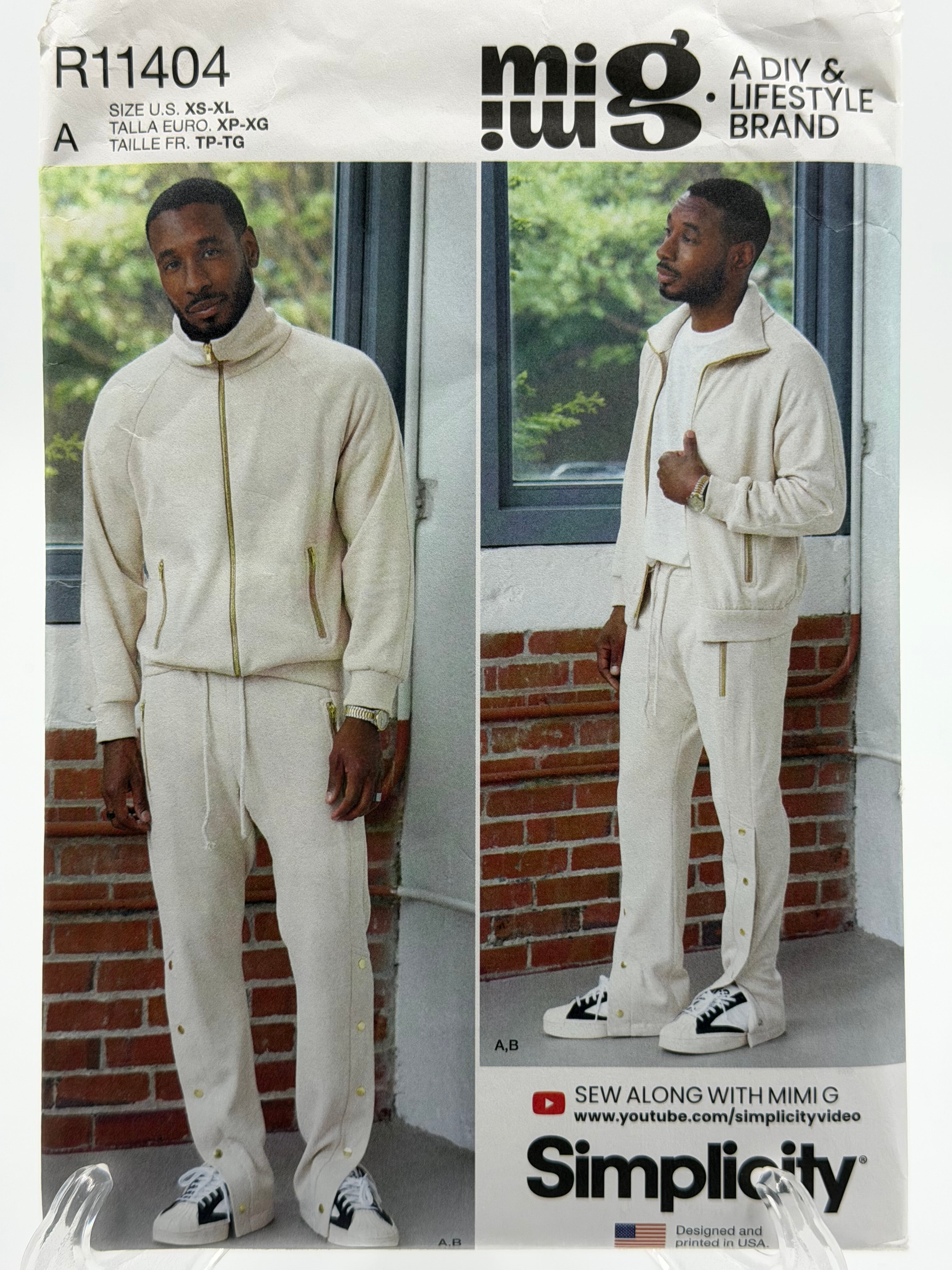 Simplicity R11404 Men's Knit Jacket & Pants Sewing Pattern XS-XL Mimi G