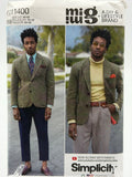 Simplicity R11400 Mimi G Men's Tailored Blazer & Trousers Sewing Pattern