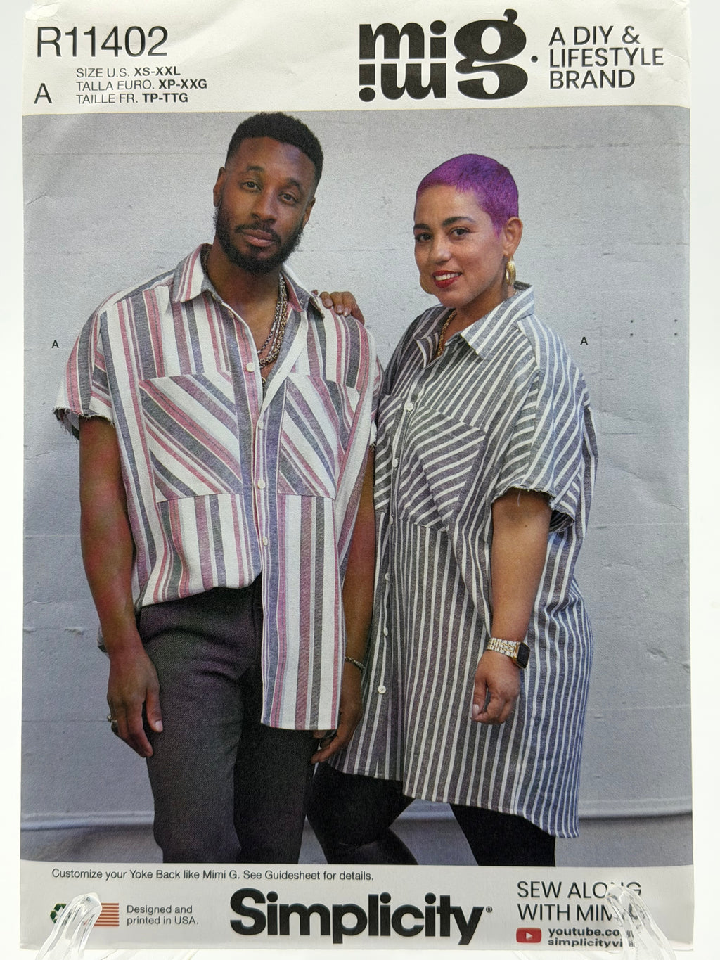 Simplicity R11402 Unisex Shirt Sewing Pattern