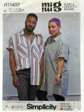 Simplicity R11402 Unisex Shirt Sewing Pattern