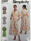 Simplicity S9888 Misses Dress Sewing Pattern Sizes 6-14 Uncut