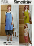 Simplicity S9907 Misses' Aprons & Pants Sewing Pattern XS-XXL Easy-to-Sew