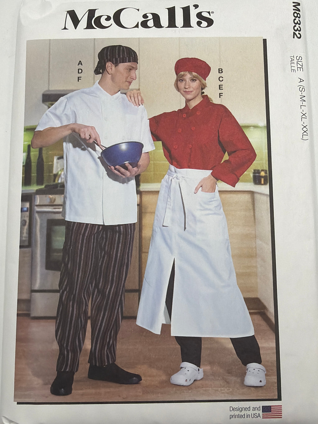 McCall's M8332 Chef Uniform Sewing Pattern