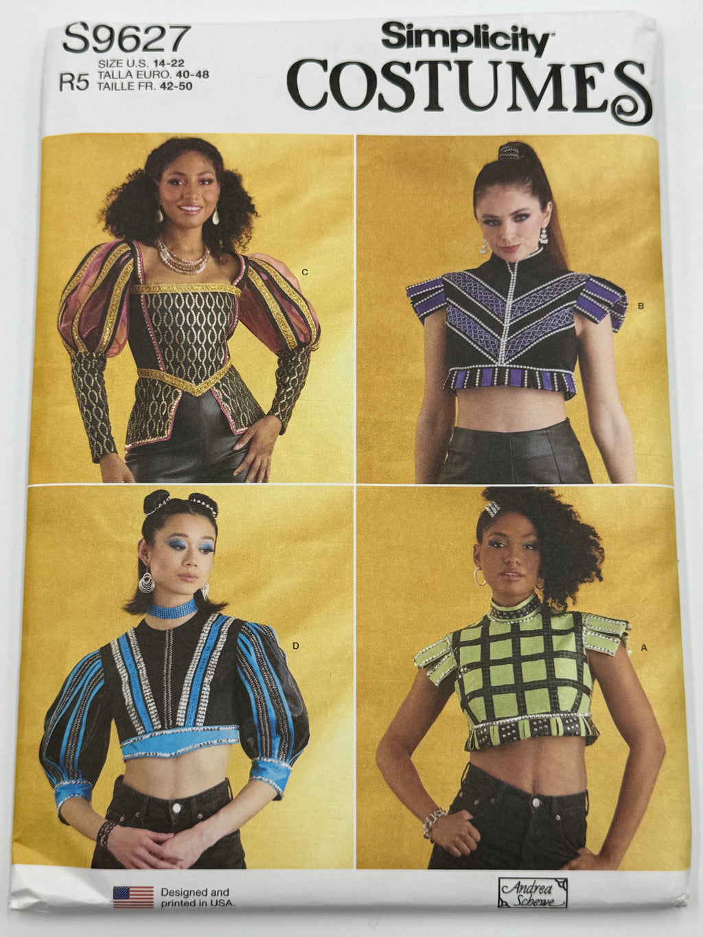 Simplicity S9627 Fantasy Costume Tops Sewing Pattern
