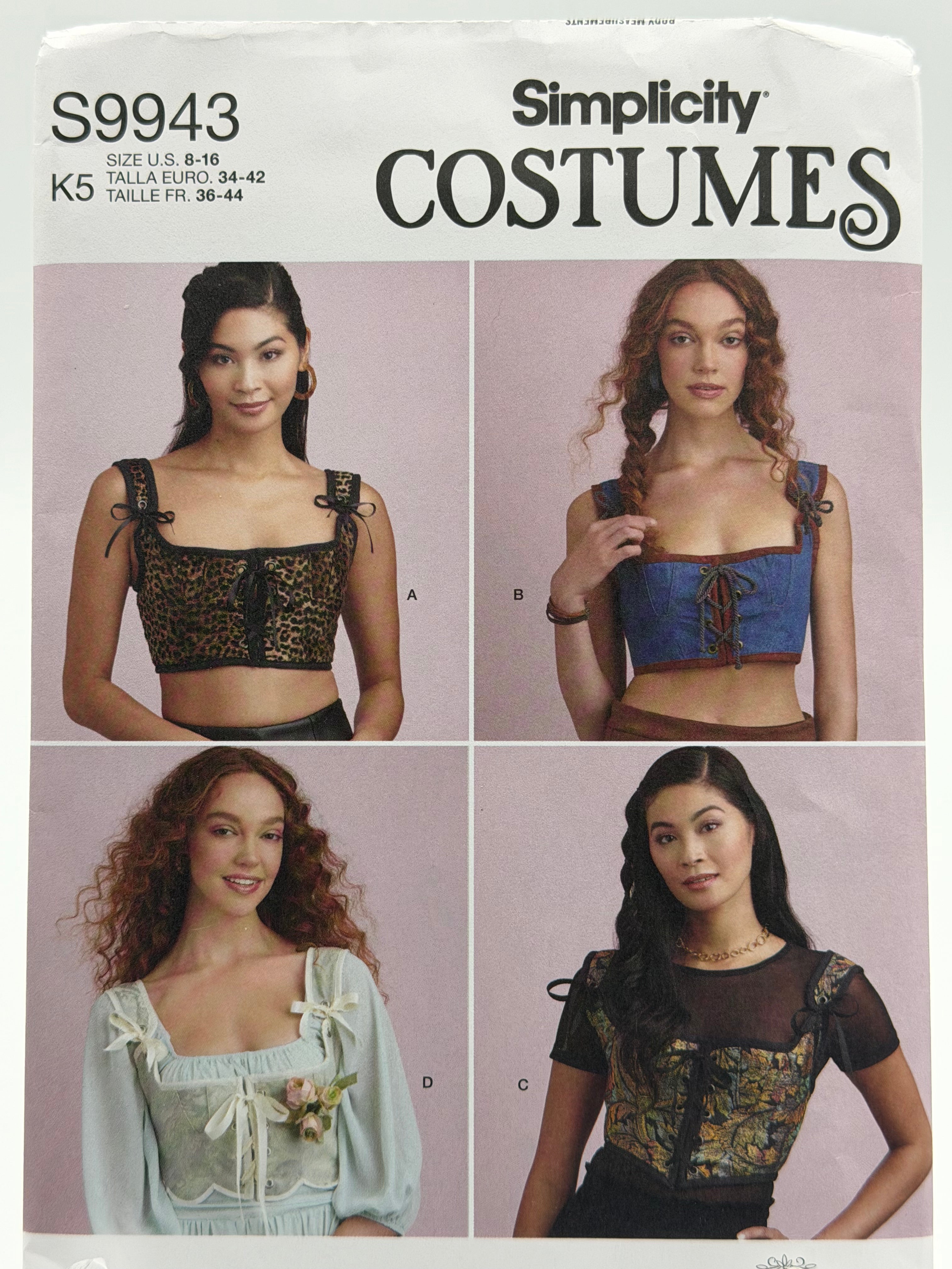 Simplicity S9943 – Misses' Corset Costumes