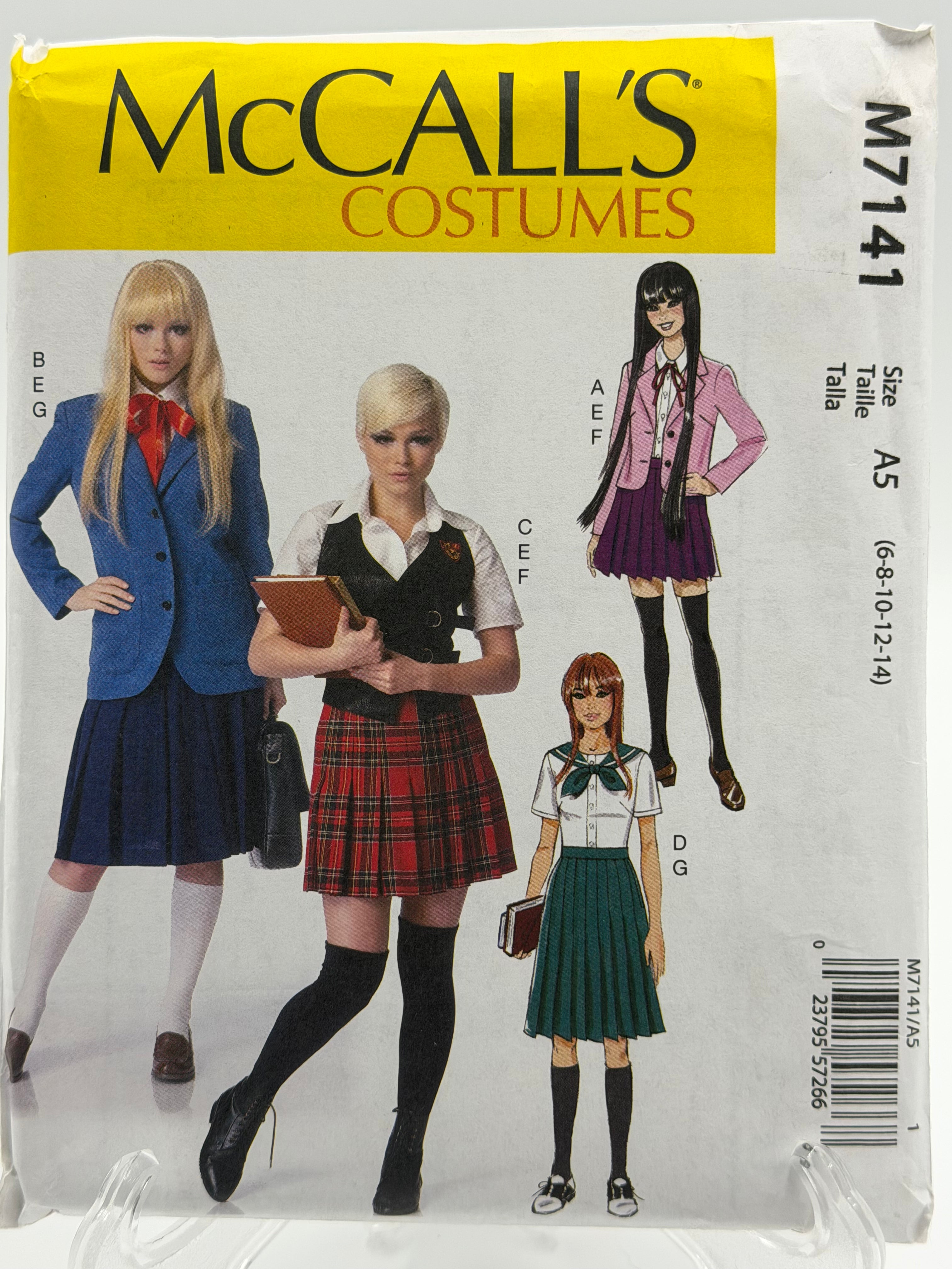 McCall's M7141 – Misses' Anime School Uniform Costumes