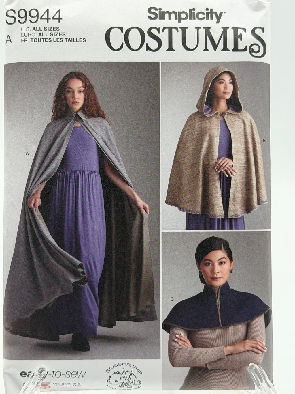 Simplicity S9944 – Misses' Cape in Two Lengths and Capelet