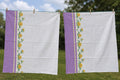 Antique Authentic Feed Sack Material: Purple Lotus (2pc)