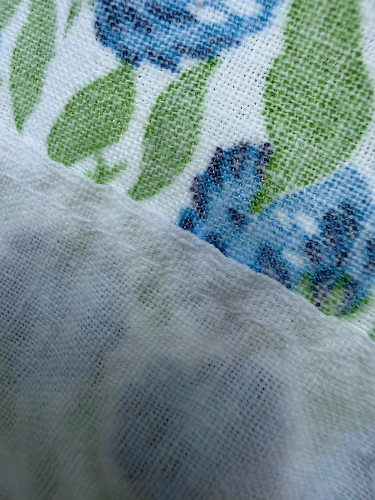 Antique Authentic Feed Sack Material: Blue Thistle Feedsack