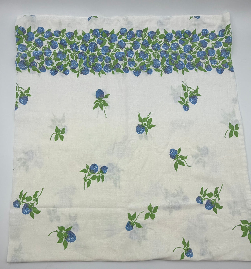 Antique Authentic Feed Sack Material: Blue Thistle Feedsack