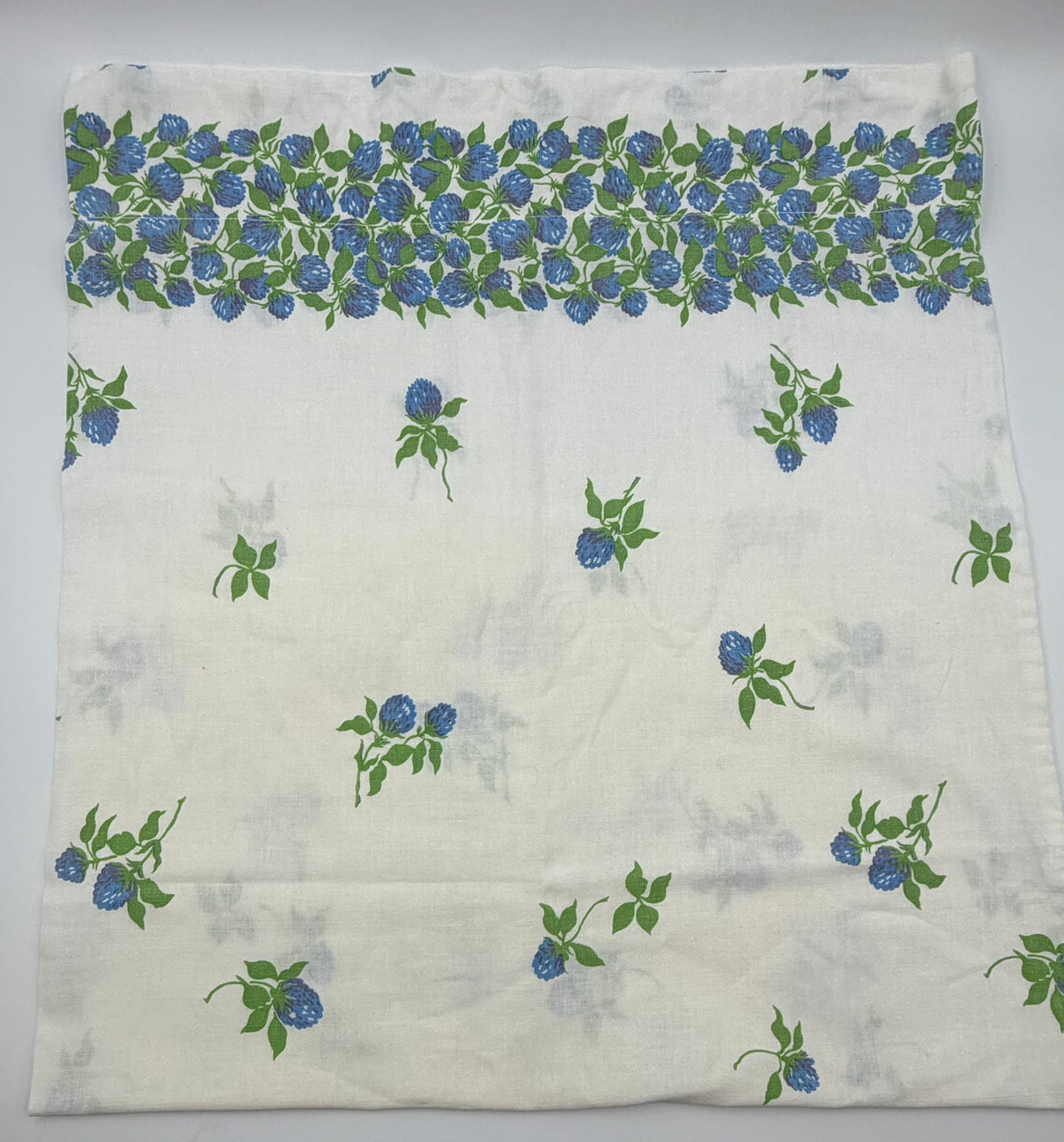 Antique Authentic Feed Sack Material: Blue Thistle Feedsack