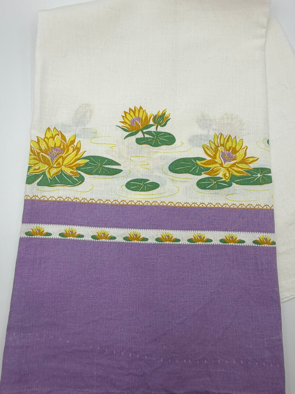 Antique Authentic Feed Sack Material: Purple Lotus (2pc)