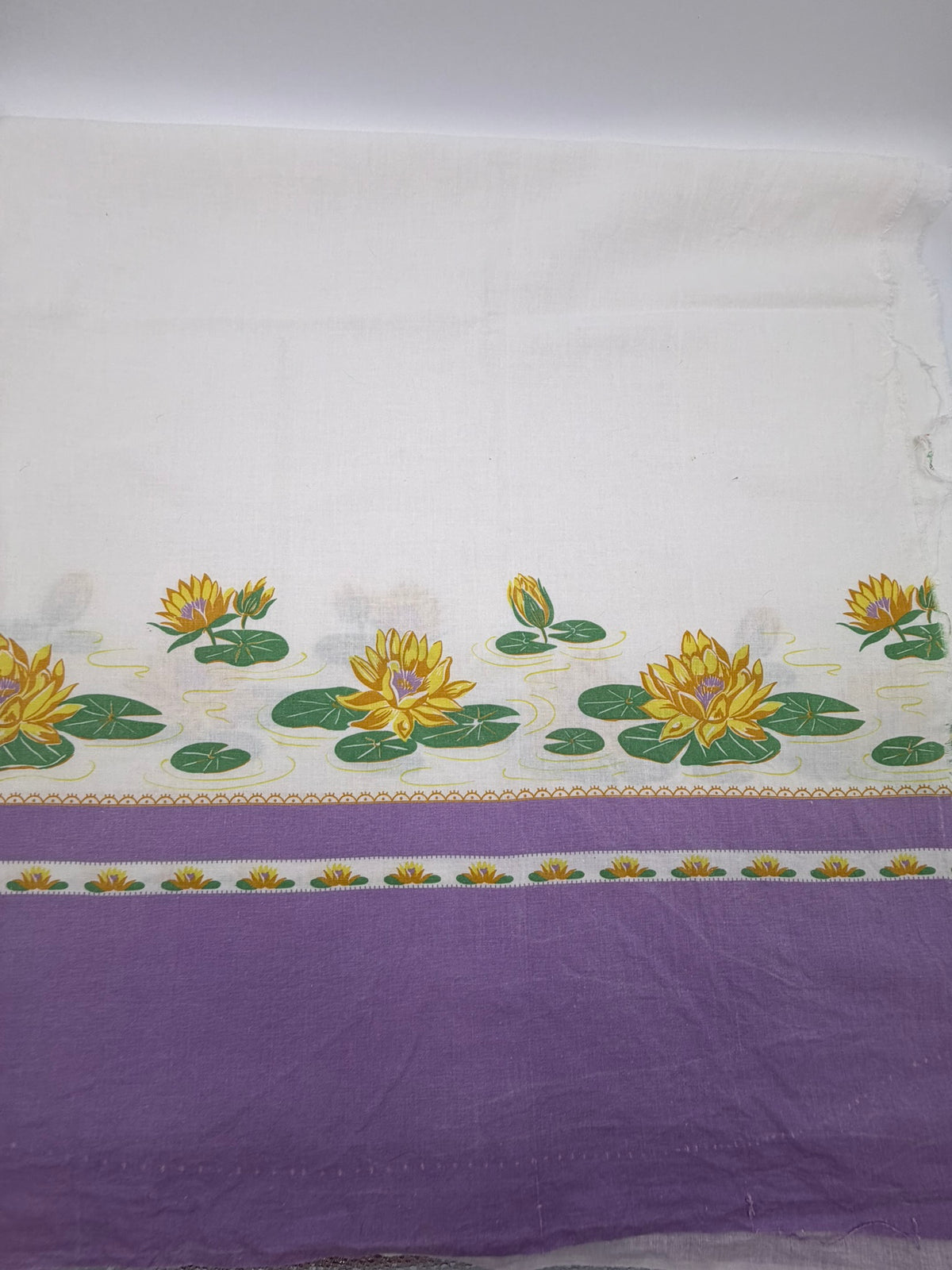Antique Authentic Feed Sack Material: Purple Lotus (2pc)