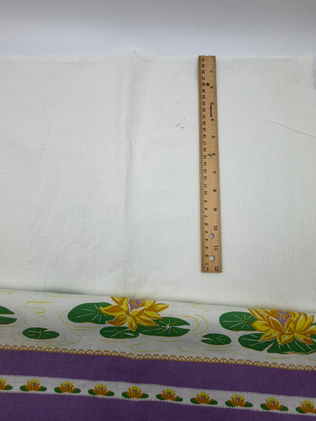 Antique Authentic Feed Sack Material: Purple Lotus (2pc)